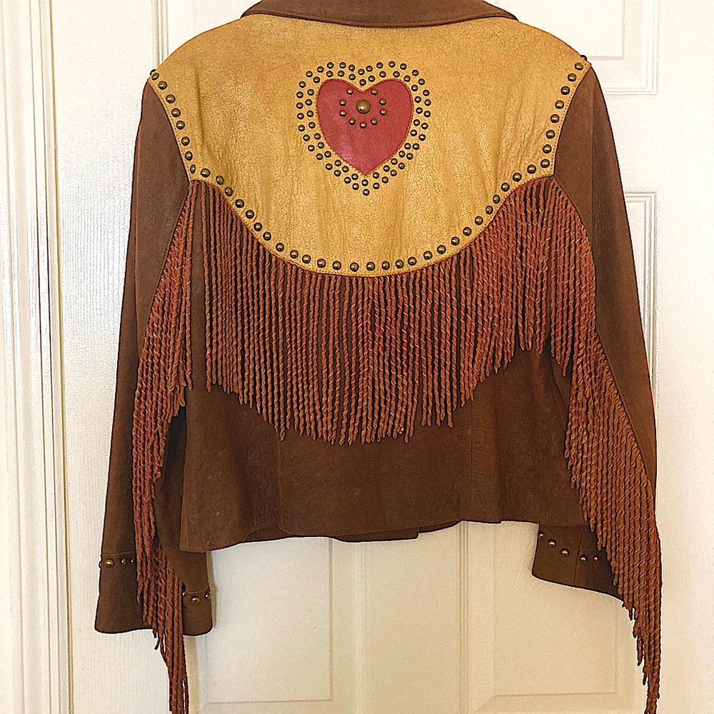 Scully leather fringe jacket- $145